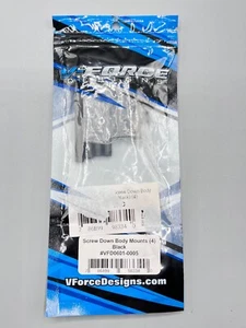 NEW V-Force Designs Screw Down Body Mount Set (Black) (4) VFD0601-0005 - Picture 1 of 1