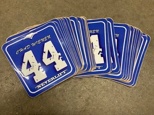 32 PCS 44 #44 RACING NUMBER PLATE BACKGROUND BLUE ATV MX GRAPHICS DECAL STICKER - Bild 1 von 4
