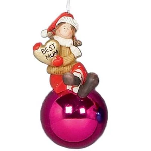 Decoración Árbol Navidad Bola Decorativa Con Familia Personaje 70mm - Mum - Imagen 1 de 1
