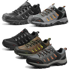 Men's Hiking Shoes Lightweight Leather Low-Top Waterproof Shoes Size 6.5-15