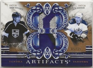 2010-11 Artifacts Tundra Tandems Patches Gold Jack Johnson Drew Doughty 05/15