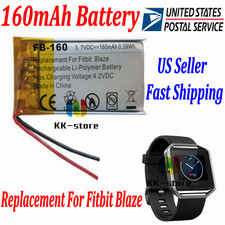 160mAh 0.59Wh Li-ion Battery Rechargeable For Fitbit Blaze Smart Fitness Watch