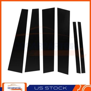 For 13-17 Honda Accord Pillar Posts 6pcs Set Piano Black Pillar Posts Door Trim - Foto 1 di 6