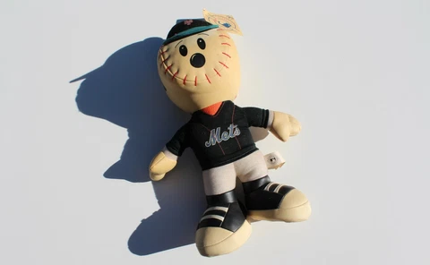 Vintage New York Mets Baseball Plush Doll Stuffed Mascot Genuine MLB Merchandise Cover