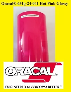 Letrero de plotter cortador adhesivo 651 rosa brillante rosa brillante rollo 24" x 10 pies 041 - Imagen 1 de 2