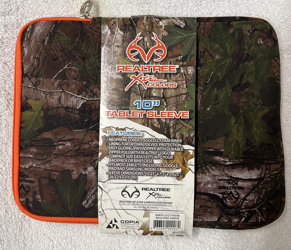 5x Realtree Xtra Colors 10” Tablet iPad Sleeve Cover - BRAND