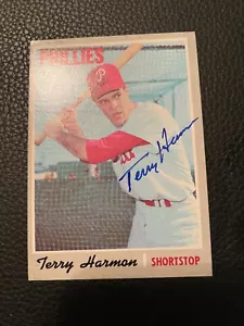 TERRY HARMON autographed 1970 TOPPS PHILADELPHIA PHILLIES auto # - Picture 1 of 1