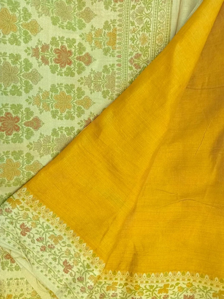 Sari Tussar de Seda Pura 100% Seda Vintage Tela India Reciclado TSS2989 Foto 1 de 4