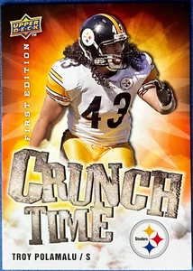 TROY POLAMALU 2009 Upper Deck First Edition CRUNCH TIME CT-6 Pittsburgh Steelers - Picture 1 of 3