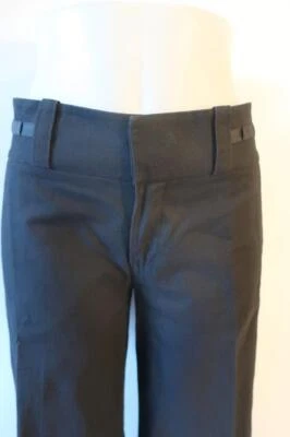 Брюки женские Rachel Roy черные хлопчатобумажные льняные плоские спереди широкие штанины 4 * - Изображение 1 из 4