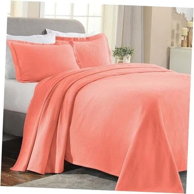  Juego de colcha de algodón de 3 piezas de cachemira, decoración de cama para el hogar, coral king decorativo Foto 1 de 4