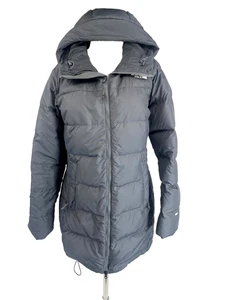 The North Face Down Puffer Jacket Womens Large Gray Hooded 550 Gotham Parka - Picture 1 of 15