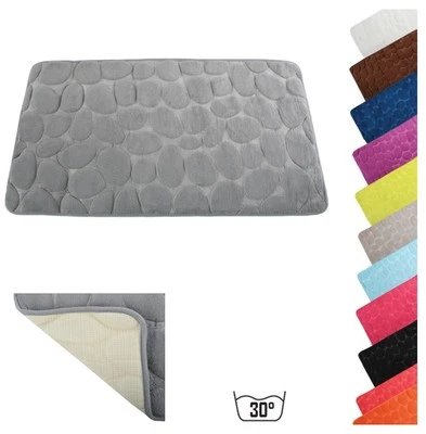 MSV Kieselstein Badematte Badteppich Badvorleger Duschvorleger Badeteppich weich - Bild 1 von 2