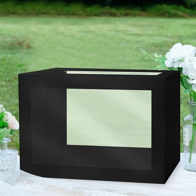 Подарочные карты коробка держатель с прозрачным окном для свадебных приемов (прозрачный ветер - Изображение 1 из 4