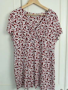 Seasalt Endless Sky Tunika Top Gr. UK 16 rot weiß geblümt - Bild 1 von 13