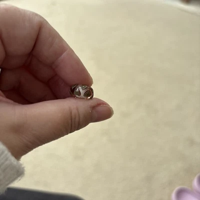 Trollbead Clear With White Centre And dark Green Hearts - Image 1 of 4