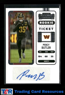 2022 Panini Contenders #205 Percy Butler Auto - Image 1 of 2