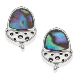 Aretes de bellota con incrustaciones de concha de Paua azul Tide Jewellery - Imagen 1 de 2