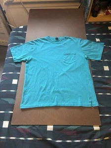 Vintage 80s-90s Land’s End Blue Single Stitch Pocket T Shirt Size L USA Made - Bild 1 von 11