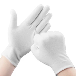 30 Pcs White Cotton Gloves for Dry Hands Moisturizing Eczema Overnight, Men a... - Picture 1 of 7