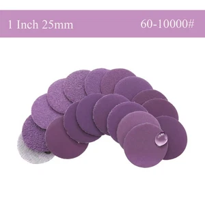 25mm 1 Inch Hook Loop Sanding Discs Pads 60-10000 Grit Round Wet & Dry Sandpaper - Picture 1 of 7