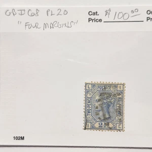 Great Britain #68 pl20 Four Margins - CV $100 - Lot #9695 - Picture 1 of 1