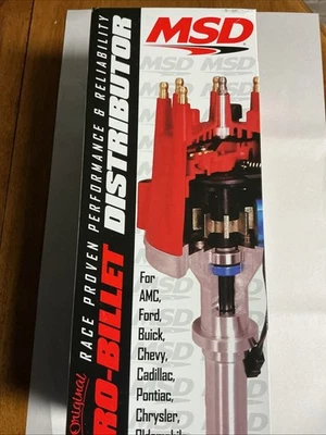 MSD Pro Billet Distributor Ready to Run Marine Big Block CHEVY 83606 NEW  In Box - Image 1 of 4