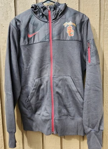 USC Trojans Hoodie Sweatshirt Jacket NIKE Black Full Zip Size Men Med NEW - Picture 1 of 7