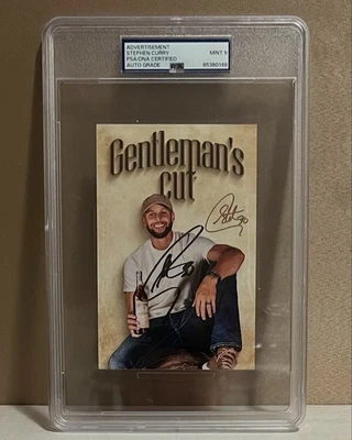 Stephen Curry PSA 9 Auto Slabbed Gentleman’s Cut Advertisement Signed Autograph - Image 1 of 2