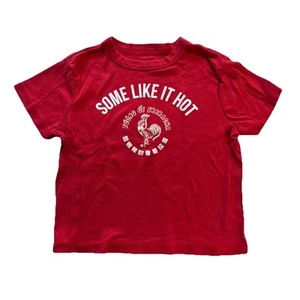 Sriracha Womens Red Semi-Crop Hot Sauce Tee Shirt T-Shirt - Picture 1 of 4