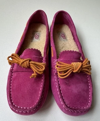 UGG Australia Meena Women's Pink Leather Moccasins Slippers 1003739 Size 6.5 M - Image 1 of 4