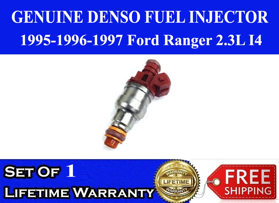 Inyector de combustible único genuino Denso OEM para Ford Ranger 1995-1996-1997 2,3 L I4 Foto 1 de 1