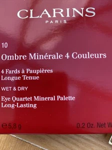 Clarins Eyeshadow Palette 10 with 4 colours Wet & Dry Long Lasting Makeup - Picture 1 of 8