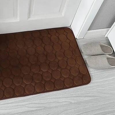 Коврик для ванной из кораллового флиса ковер для ванной абсорбция воды напольный ковер - кофе - Изображение 1 из 4
