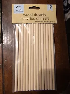 Wood Dowels 6 inches NIP - Picture 1 of 2