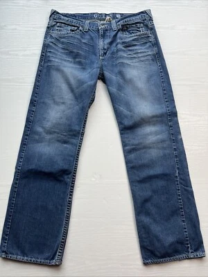 Guess Pasadena Straight Leg Jeans Mens 38x33 Nonstretch Back Flap Pocket - Image 1 of 4