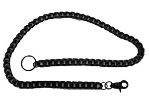 Men Black Metal Wallet Chain Biker Rocker Biker Punk Extra Long 33" Work School  - Picture 1 of 12