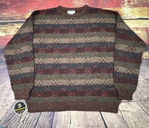 Vintage Norm Thompson Sweater Men's XL Cosby Coogi Style Cotton Acrylic USA 90s - Picture 1 of 7