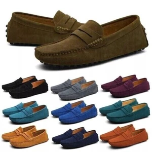 Men Casual Shoes Fashion Men Shoes Genuine Leather Loafers Moccasins Slip on - Picture 1 of 27