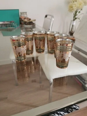 Juego de 6 vasos de oro Kyongnam Corea Foto 1 de 3