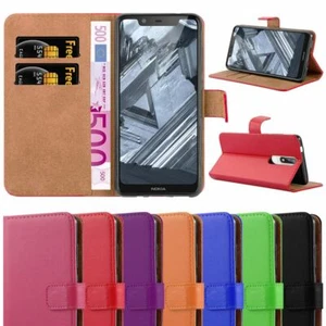 For Nokia 5.1 Phone Case Leather Wallet Book Flip Folio Stand View Cover - Picture 1 of 46