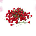 100 PCS Artificial Red Berries for Crafts Christmas Holly Peony