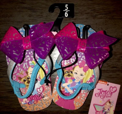Sandalias de playa JOJO SIWA chanclas con correas traseras para niños pequeños talla 5-6 nuevas Foto 1 de 4