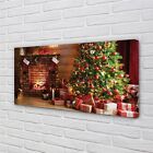 Tulup Leinwandbild 100x50 Wandkunst Kamin Geschenke Weihnachtsbaumbeleuchtungen