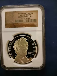 2009 P PF 69 LINCON SILVER DOLLAR - Picture 1 of 2
