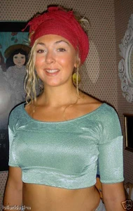 Top de danza del vientre Lycra Choli elástico azul claro verde - Imagen 1 de 1