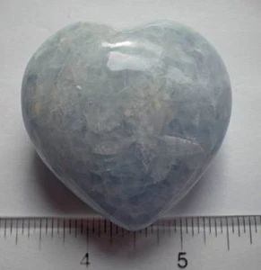 Blue Calcite Puffy Heart Madagascar sc391d - Picture 1 of 2