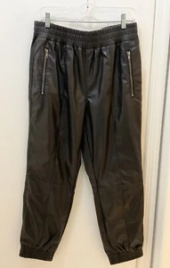 Tinsel Jogger Women's Petite X Large Black Faux Leather Pull On Pants NWT - Picture 1 of 8
