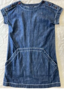 Tommy Hilfiger Kids Girls A-Line Kangaroo Pocket Denim Dress Size 12 NWOT - Picture 1 of 9