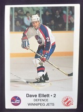 1988-89, Original Winnipeg Jets, Police, Kinsmen, Hockey Card, #2 Dave Ellett